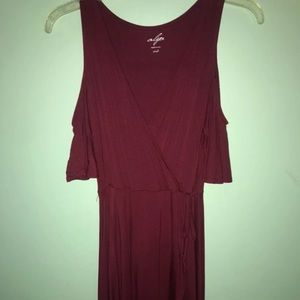 Wrap maroon dress